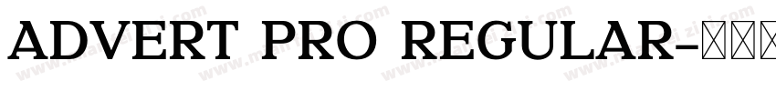 Advert Pro Regular字体转换